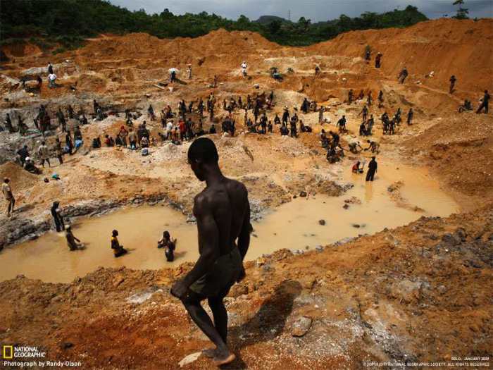 Small-scale gold mining in West Africa